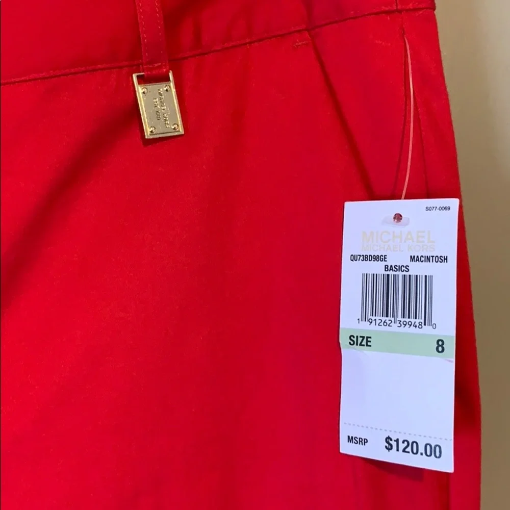 MICHAEL Michael Kors Red Straight-Leg Pants